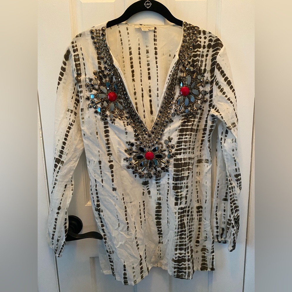Boston Proper Beaded Tunic/Cover Up